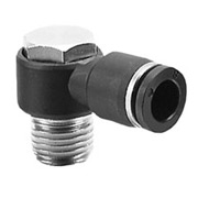 Cotovelo Macho C/ Parafuso Oco - Conexões Instantâneas por Polegada
